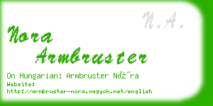 nora armbruster business card